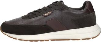 HUGO BOSS Vinston Runn - Heren - Sneakers - Bruin - 45 EU - Leer - Schoenen