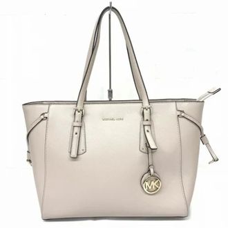 Michael Kors Pre-owned Tote Bags, female, White, Size: ONE SIZE Pre-owned Leather Tote Bag