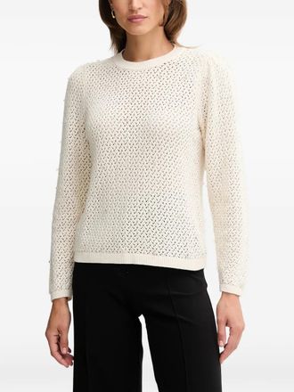Pedro del Hierro Opengebreide trui - Beige
