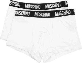 Moschino Cotton Stretch Trunk 2-Pack - Heren - Onderbroek - Wit - XS - Katoen - Ondergoed