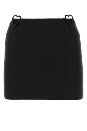 Nensi Dojaka Black Viscose Blend Mini Skirt