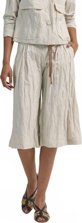 Odeeh Womens Wide Leg Shorts In Ivory