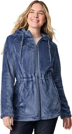 Free Country Womens Grid Butter Pile Anorak Jacket