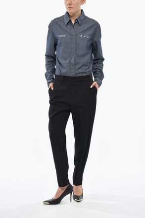 Dsquared2 Pantaloni in Lana Vergine a Vita Regolare Dsquared2