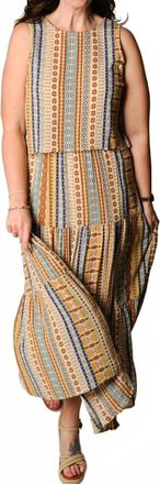 Gilli Sundancer Top And Skirt Set In Beige Multi