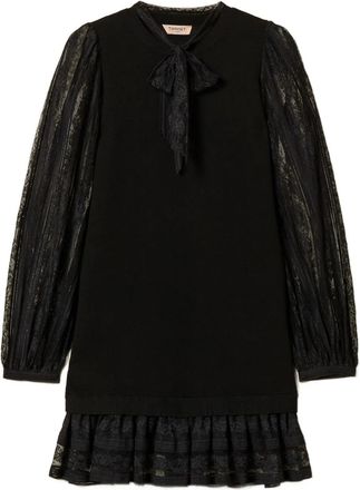 Twin-Set Mini-jurk van kant - Zwart