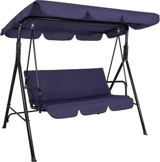 OEM Columpio De Jard&iacute;n De 3 Plazas, Azul