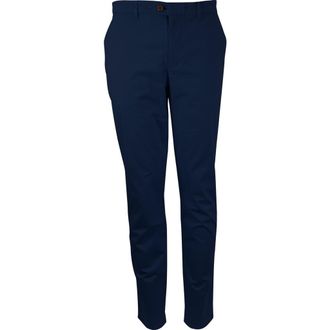 Lords of Harlech Jack Flat Front Stretch Sateen Pant in Midnight Navy at Nordstrom, Size 3630