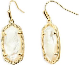 Kendra Scott Dani Stone Drop Earrings in Gold Ivory Mother Of Pearl at Nordstrom