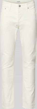 Jack & Jones Jack & Jones Slim Fit Jeans mit Eingrifftaschen Modell GLENN in Weiss, Gr&ouml;&szlig;e 28/32