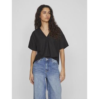 Vila Blouse met korte mouwen en V-hals