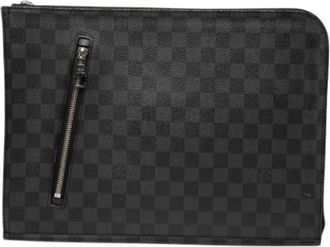 Louis Vuitton Pre-owned Clutches, female, Black, Size: ONE SIZE Pre-owned Poche Documents Portfolio