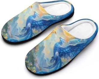 Generic Phoenixes Womens Slippers Warm House Slippers Indoor House Shoes with Anti-Skid Rubber Sole
