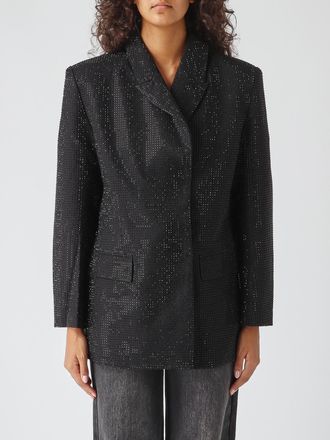 Twentyfourhaitch Blazer monopetto con cristalli e collo a scialle