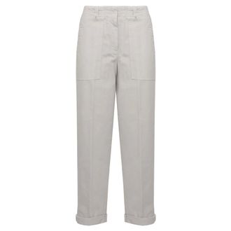 PESERICO Panicale Broek - Dames - Broeken - Grijs - Maat: M Katoen