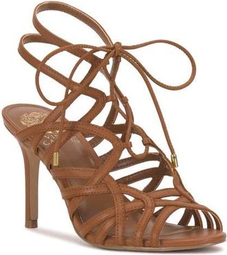 Vince Camuto Tilly Ankle Wrap Sandal in Golden Walnut at Nordstrom, Size 7.5