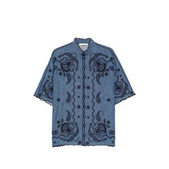 Zimmermann Aster Paisley-embroidered Scalloped Blouse