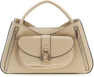 Guess Cordelia Logo Luxe Satchel - Dames - Handtassen - Bruin - ONE Size - Tassen