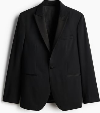 H&M Smokingjacke aus Wollmix in Slim Fit - Schwarz