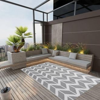 vidaXL Alfombra De Exterior Arakil Gris 160x230 Cm Pp Vidaxl