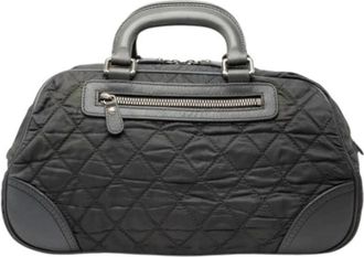 Chanel Pre-owned Handbags, female, Gray, Size: ONE SIZE Pre-owned Vintage Nylon Handbag