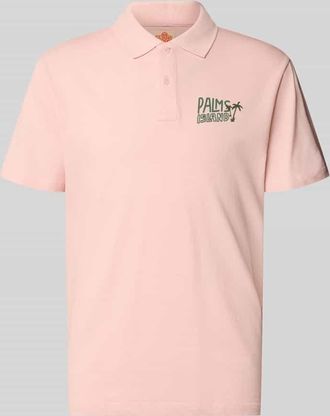 Blend Regular Fit Poloshirt mit Print und Knopfleiste Modell MAILLE in Apricot, Gr&ouml;&szlig;e XXL