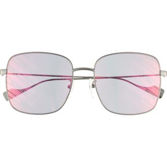 Balenciaga 57mm Square Sunglasses in Ruthenium Ruthenium Pink at Nordstrom Rack