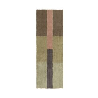 Lorena Canals Chroma Stripes - Alfombra de lana Chroma Dusty Pink 80 x 230 cm