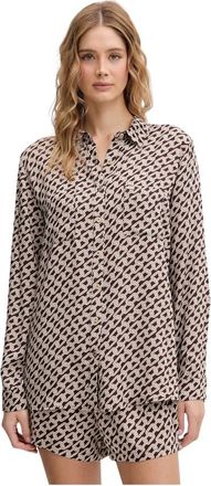 Melissa Odabash Millie Shirt - Dames - Overhemden - Bruin - L - Rayon - Overhemden