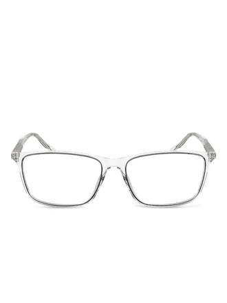 Calvin Klein clear rectangle-frame glasses - White