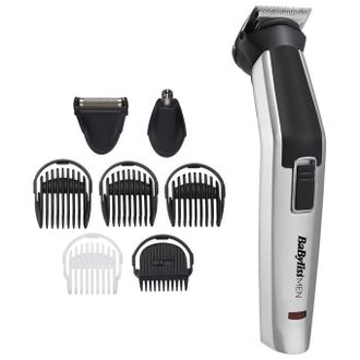 BaByliss Tosaerba Multiuso Babyliss Mt726e Senza Fili 8 In 1 Lame In Titanio Grigio/nero Autonomia 60 Min
