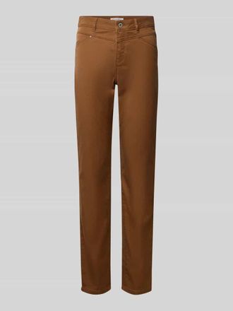 Christian Berg Slim Fit Jeans mit Eingriff- und Ges&auml;&szlig;taschen in Cognac, Gr&ouml;&szlig;e 40/30