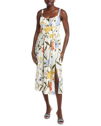 Ellen Tracy Linen-Blend Maxi Dress