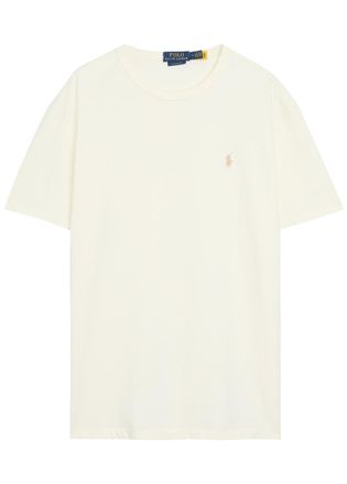 Polo Ralph Lauren Logo-embroidered Cotton T-shirt - Cream - XL