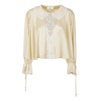 Chlo&eacute; Overhemden, Dames, Geel, M, Satijn, Fluid Top