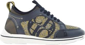 Carolina Herrera Groene en Zwarte Stone Sneakers - Dames - Sneakers - Veelkleurig - 35 EU - Schoenen