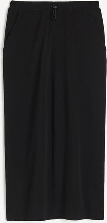 H&M Bleistiftjupe aus Sweatstoff - Schwarz