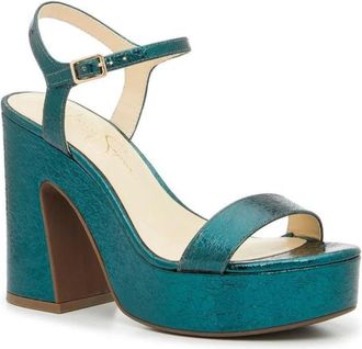 Jessica Simpson Womens Jessica Simpson Xilka Sandals Dark Teak Block Heel Platform HAWK1977