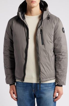 Canada Goose Lodge Packable Down Hooded Jacket in Coastal Grey-Gris Ctier at Nordstrom, Size Small