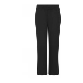 C.Ro Broeken, Dames, Zwart, S, Polyester, Zwarte Jersey Broek met Brede Tailleband