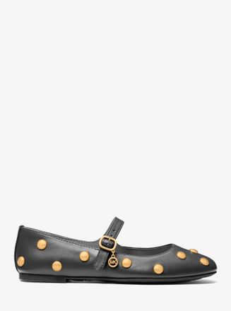 Michael Kors Nellie Flex Studded Leather Ballet Flat