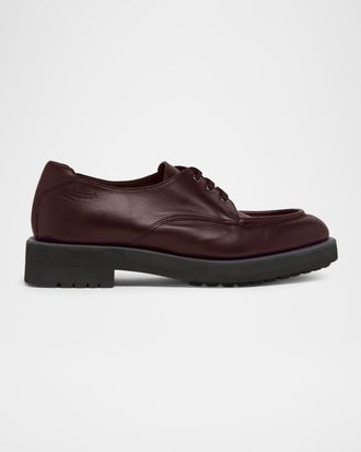 Lanvin Men & apos;s Contrast-Welt Leather Derbys