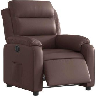 vidaXL Poltrona Reclinabile Elettrica Marrone in Similpelle - Vidaxl