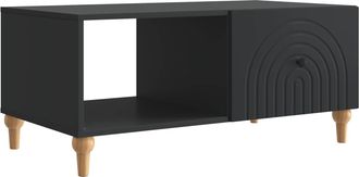 vidaXL Mesa De Caf&eacute; Negro 90 X 50 X 40 Cm Madera De Ingenier&iacute;a Vidaxl