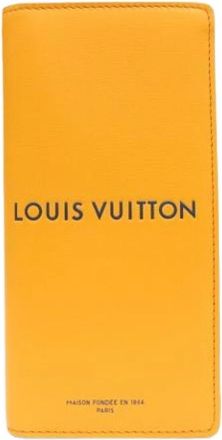 Louis Vuitton Pre-owned Long wallet (bi-fold) - Heren - Vintage Accessoires - Geel - ONE Size - Leer - Vintage