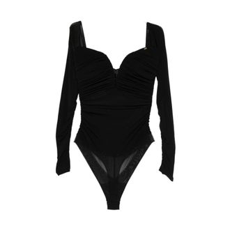 Elisabetta Franchi Body, female, Black, Size: 2XL Elisabetta Franchi Top Black