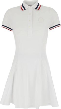 Brunello Cucinelli Klassieke Minijurk met Kraag - Dames - Korte kleedjes - Wit - S - Katoen - Kleedjes