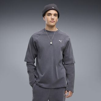 Puma T-shirt a doppio strato Select Essentials da uomo, Accessori, Grigio, XXL