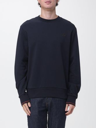 Fred Perry Crew Neck Cotton Sweatshirt with Contrasting Embroidered Logo