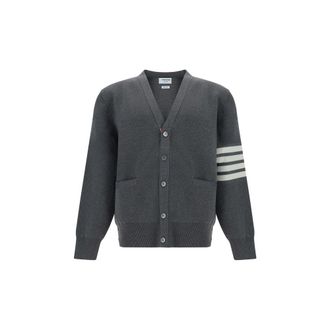 Thom Browne Gray Cotton Mens Cardigan